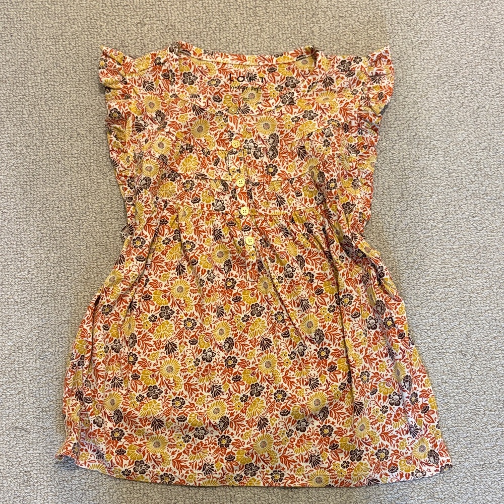 LOFT Floral Blouse - Orange and Yellow
